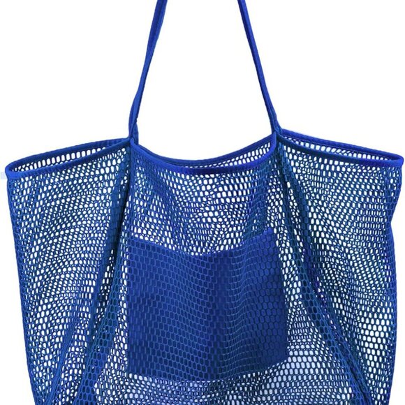 Mesh Beach Tote Womens Shoulder Handbag - Picture 1 of 7
